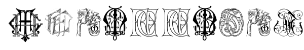 Intellecta Monograms Random Samples Seven font preview